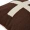 Hello Honey® Brown & Natural Swiss Cross Cotton Wool Throw Pillow